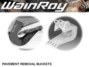 WAIN ROY Pavement Slab Removal buckets for Excavators 20,000 - 65,000 lbs.