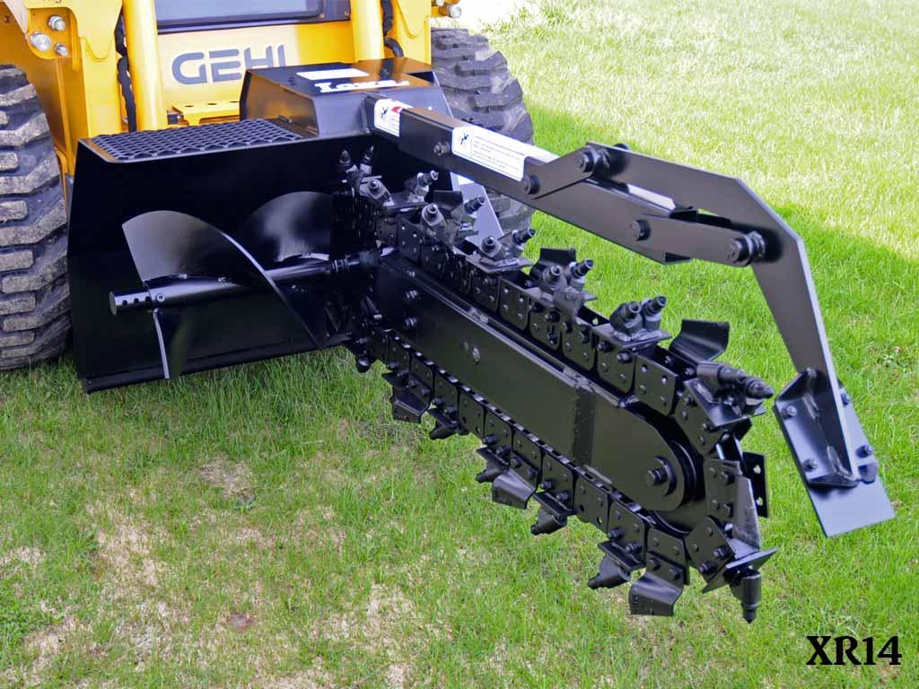 Skid Steer Trencher - Standard Flow - Up to 4ft Deep and 8 Wide